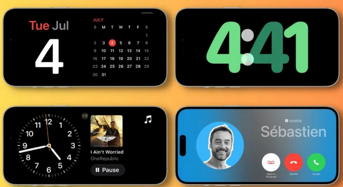 兴和苹果手机维修分享iOS17横屏充电待机显示有什么好处 
