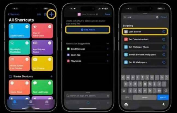 兴和苹果14锁屏维修店分享iPhone14升级iOS16.4后如何创建锁屏快捷方式 